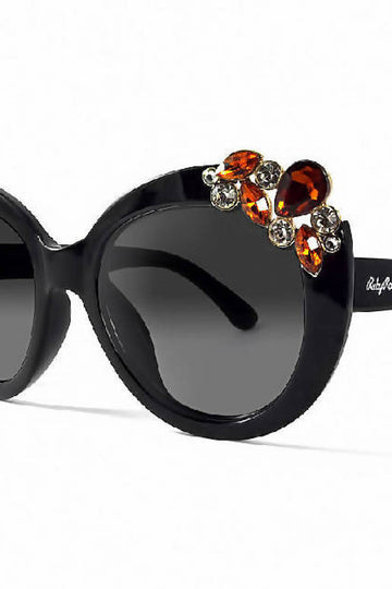 Ruby Rocks Ladies 'dubai' Gem Detail Sunglasses In Black Ruby Rocks